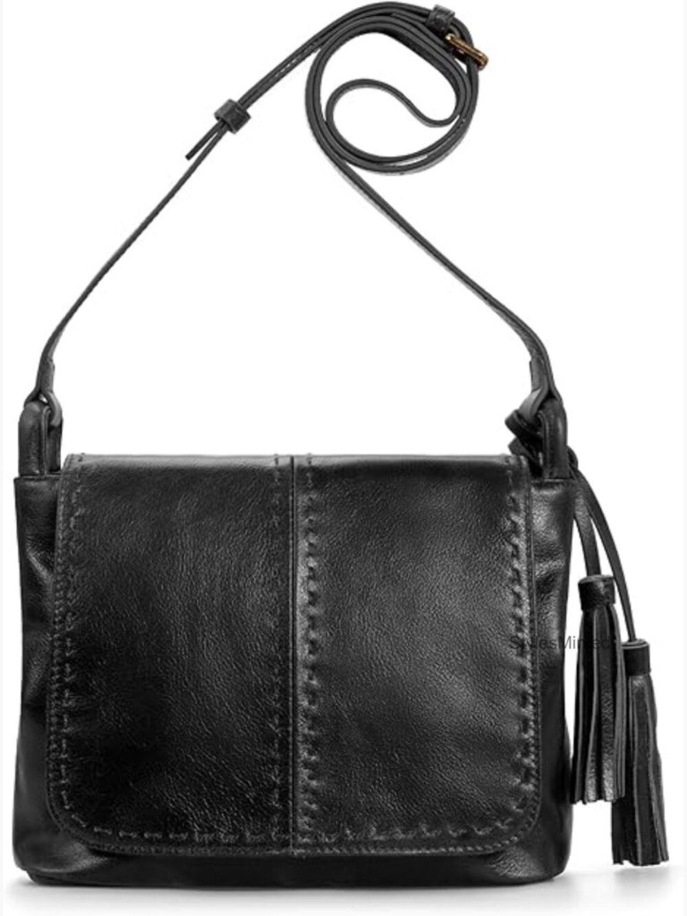 Genuine Leather Crossbody Bag with RFID Blocking Multiple Pockets